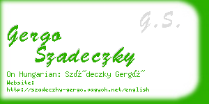 gergo szadeczky business card